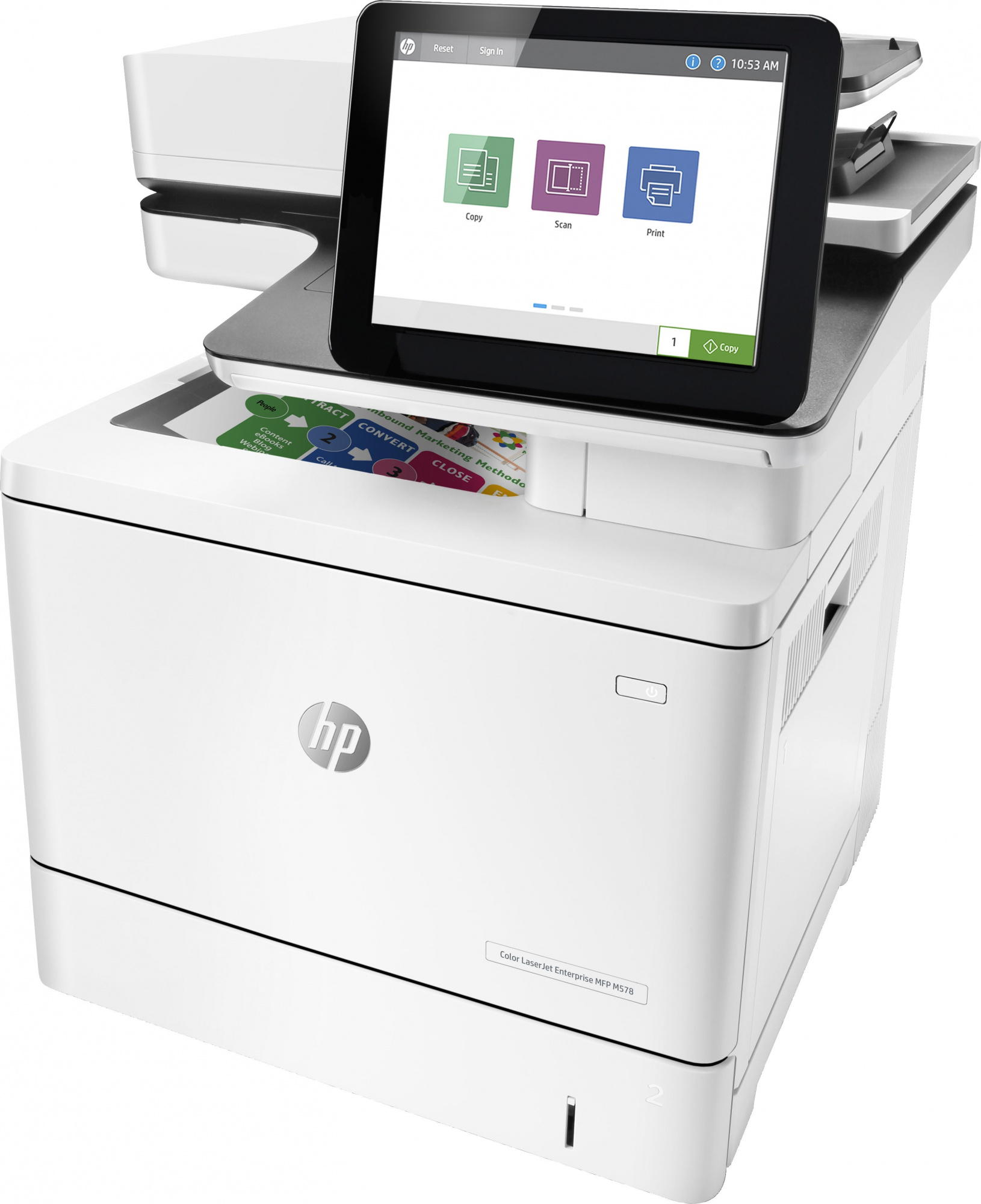 МФУ лазерный HP Color LaserJet Enterprise M578dn (7ZU85A) A4 Duplex белый/черный