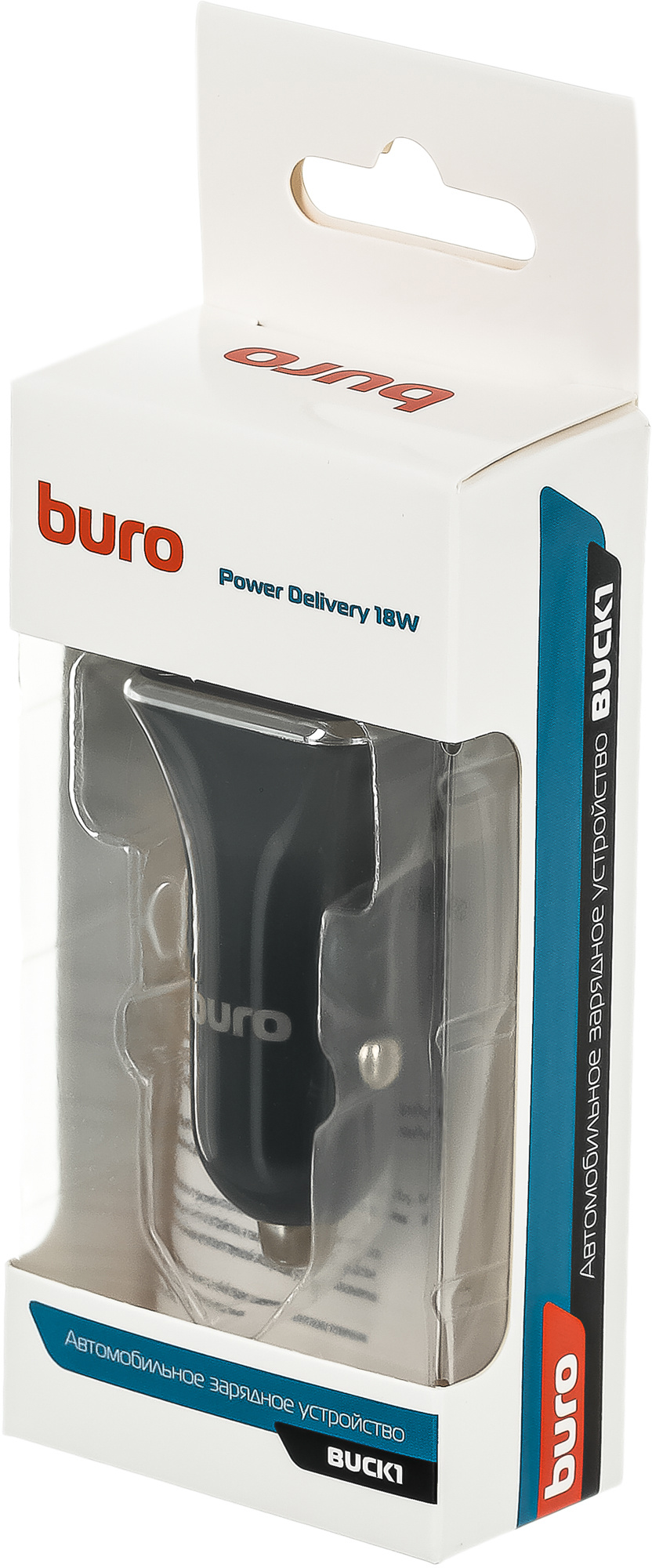 Автомобильное зар./устр. Buro BUCK1 18W 3A (PD) USB-C универсальное черный (BUCK18P010BK)