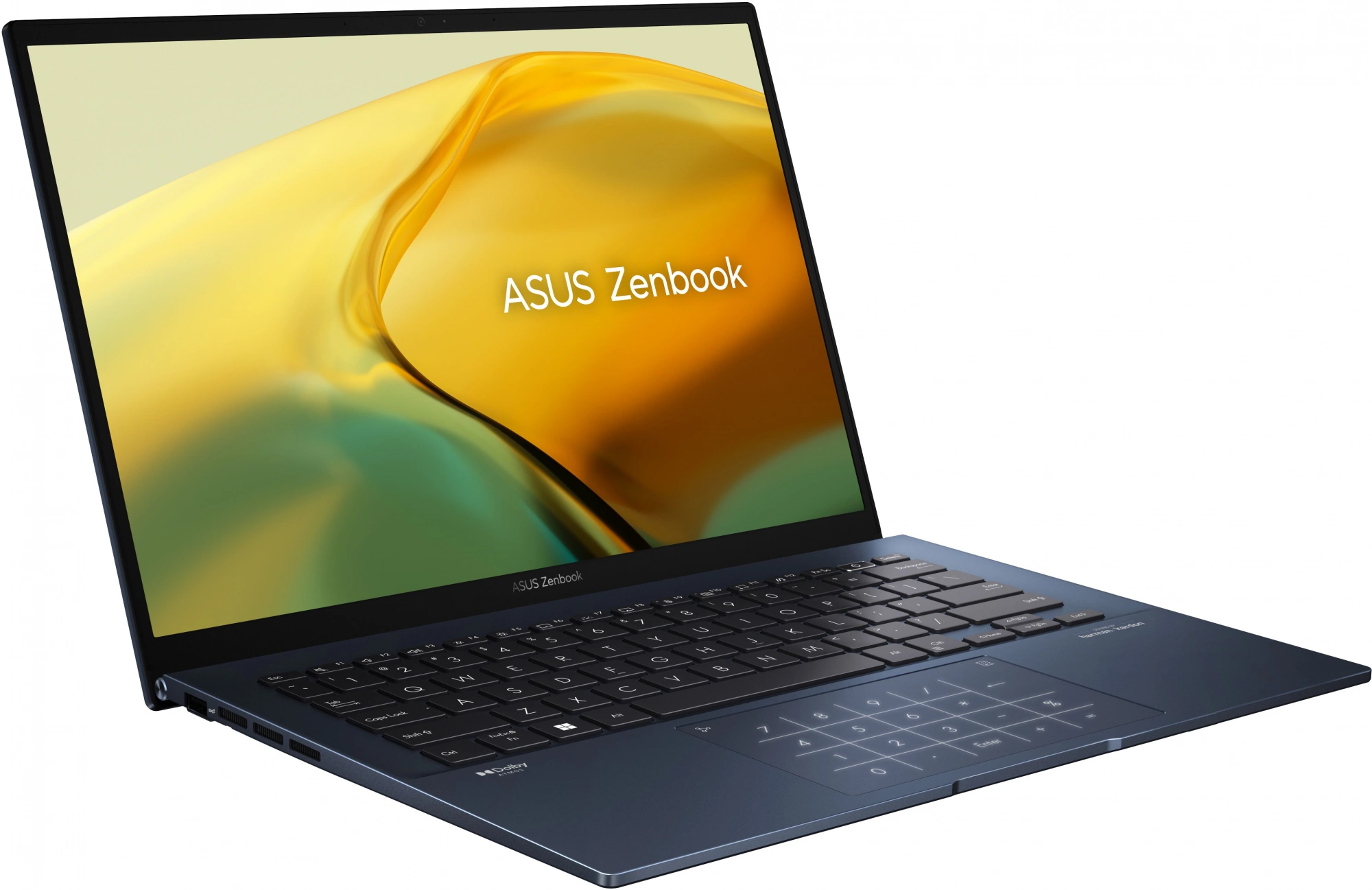 Ноутбук Asus Zenbook 14 UX3402VA-KP696 Core i5 13500H 16Gb SSD512Gb Intel Iris Xe graphics 14" IPS WQXGA (2560x1600) noOS blue WiFi BT Cam Bag (90NB10G1-M014W0)