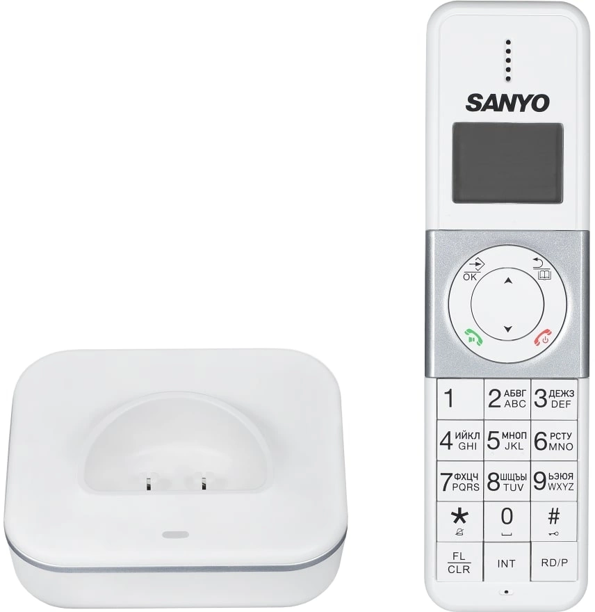 Р/Телефон Dect Sanyo RA-SD1102RUWH белый/серебристый АОН