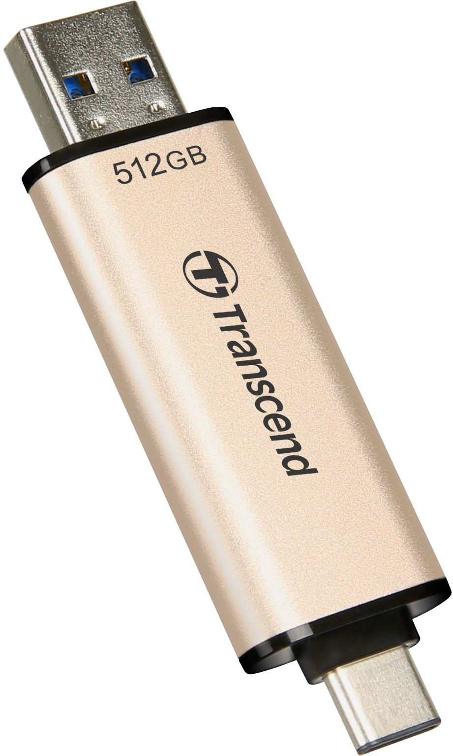 Флеш Диск Transcend 512Gb Jetflash 930С TS512GJF930C USB3.0 золотистый/черный