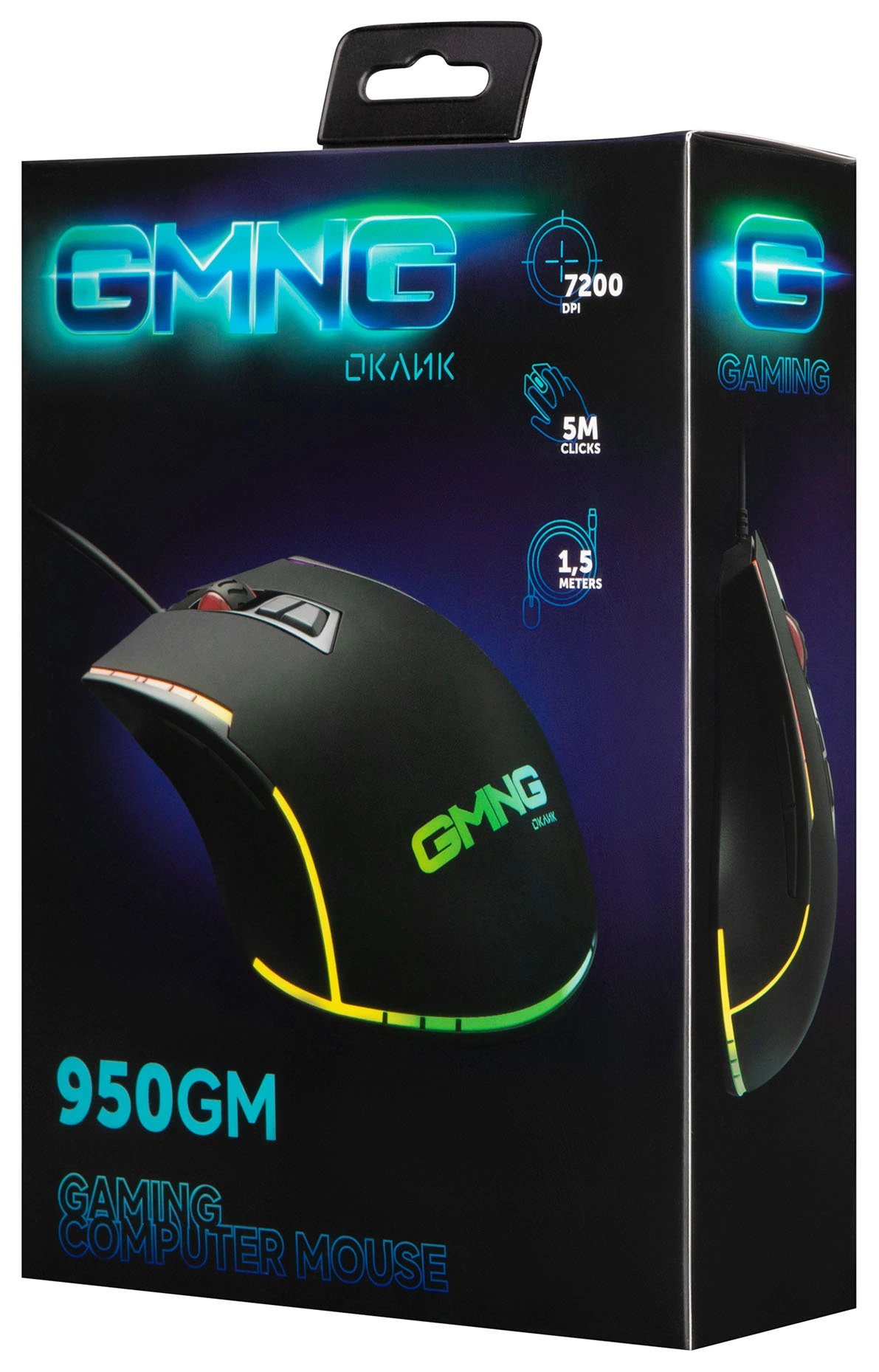 Мышь GMNG 950GM черный оптическая (7200dpi) USB (8but)