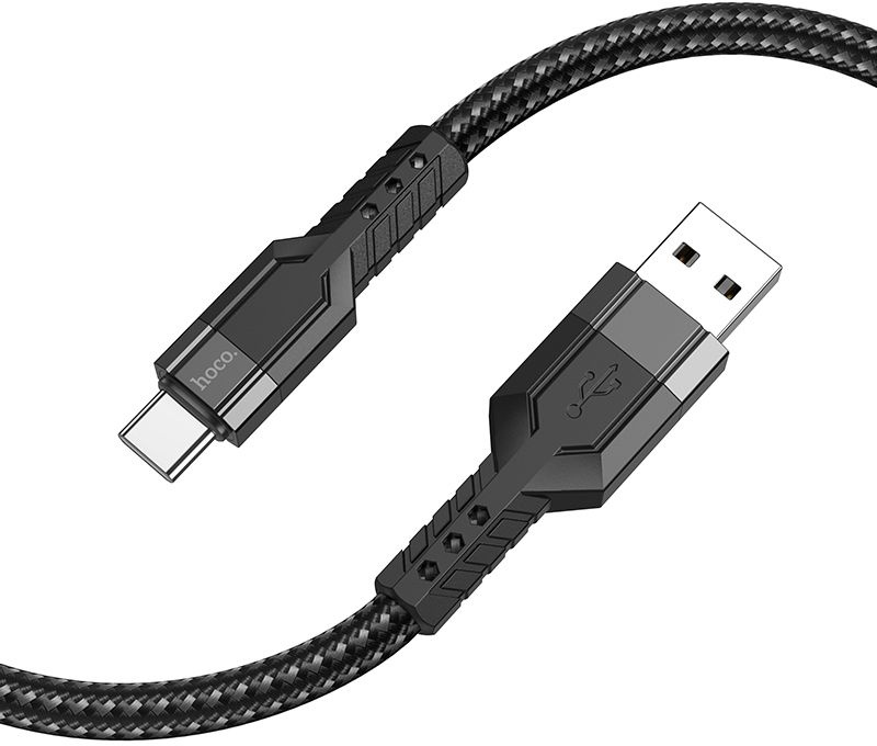 Кабель Hoco U110 Type-C USB (m)-USB Type-C (m) 1.2м черный коробка