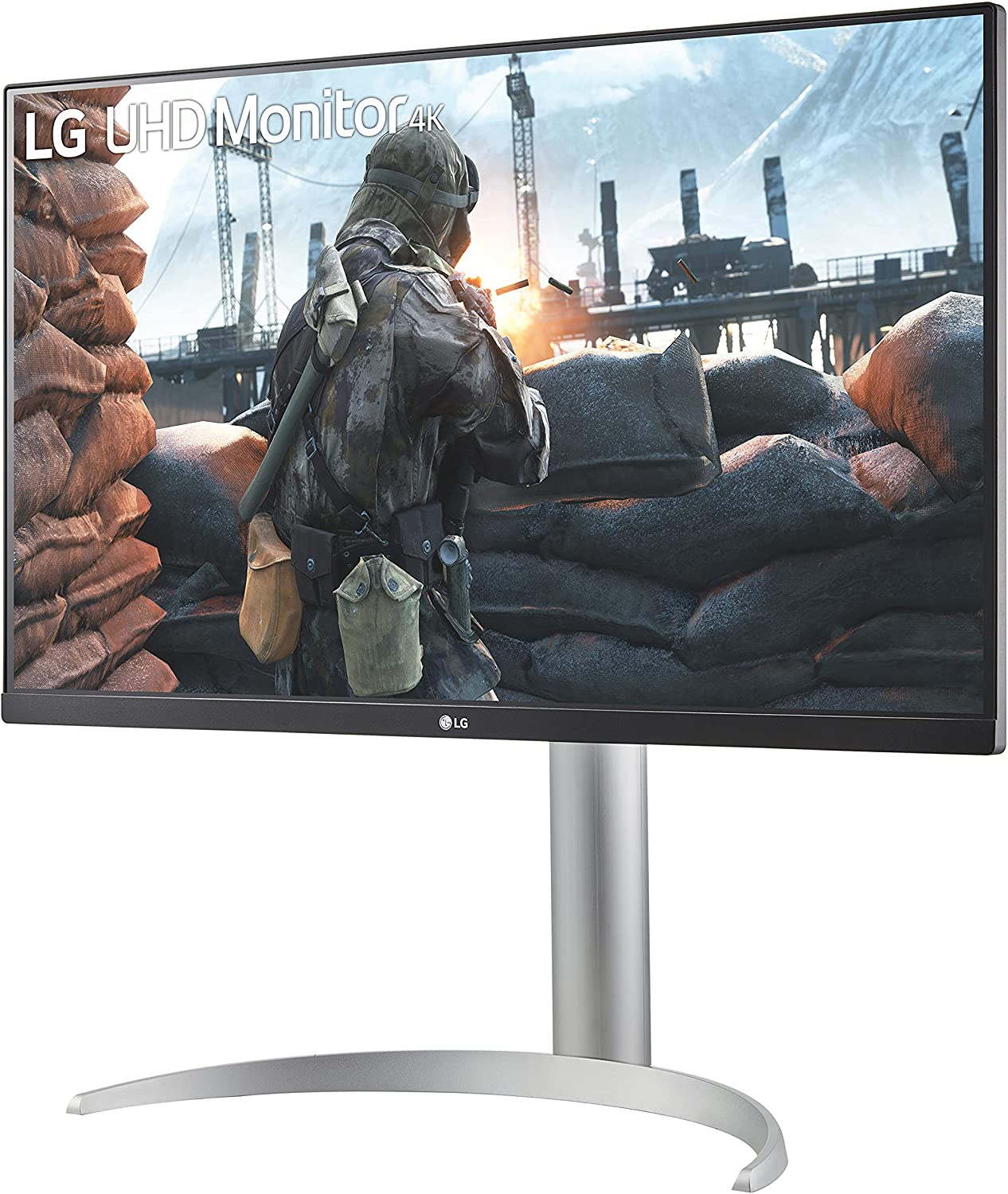 Монитор LG 27" UltraFine 27UP650-W серебристый IPS LED 5ms 16:9 HDMI матовая HAS 1200:1 400cd 178гр/178гр 3840x2160 60Hz DP 4K 5.9кг