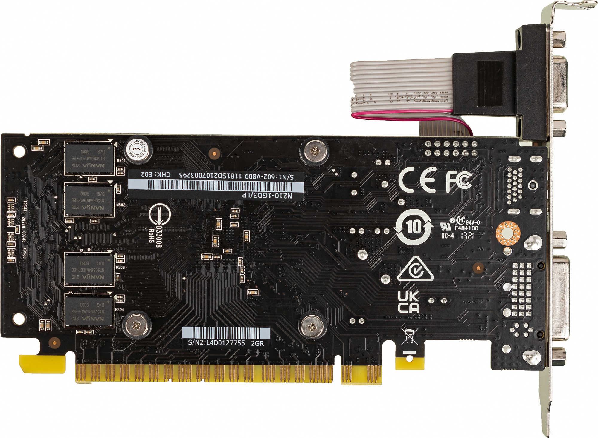 Видеокарта MSI PCI-E N210-1GD3/LP NVIDIA GeForce 210 1Gb 64bit DDR3 460/800 DVIx1 HDMIx1 CRTx1 Ret low profile