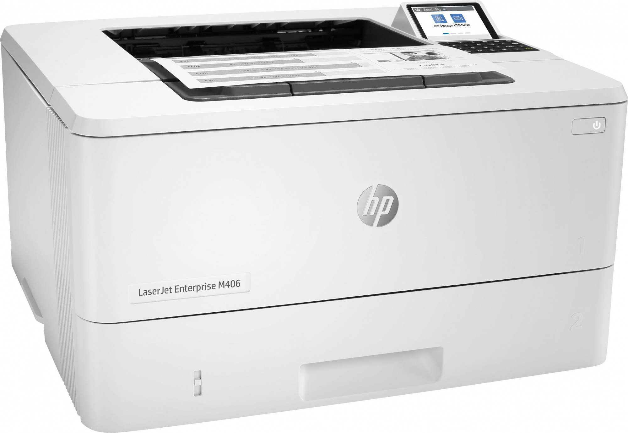 Принтер лазерный HP LaserJet Enterprise M406dn (3PZ15A) A4 Duplex Net белый