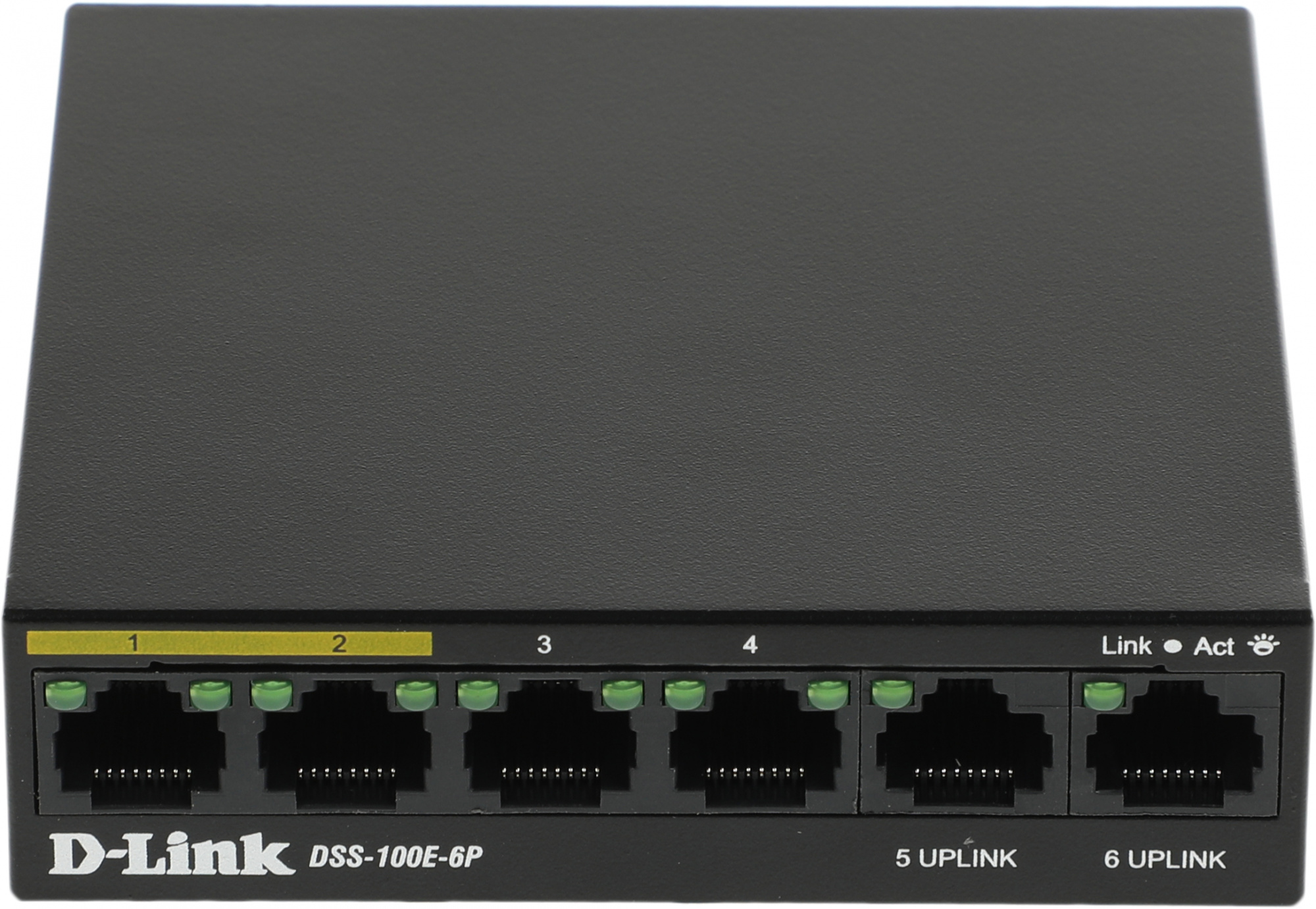 Коммутатор D-Link DSS-100E-6P/A1A 6x100Мбит/с 4PoE+ 55W неуправляемый