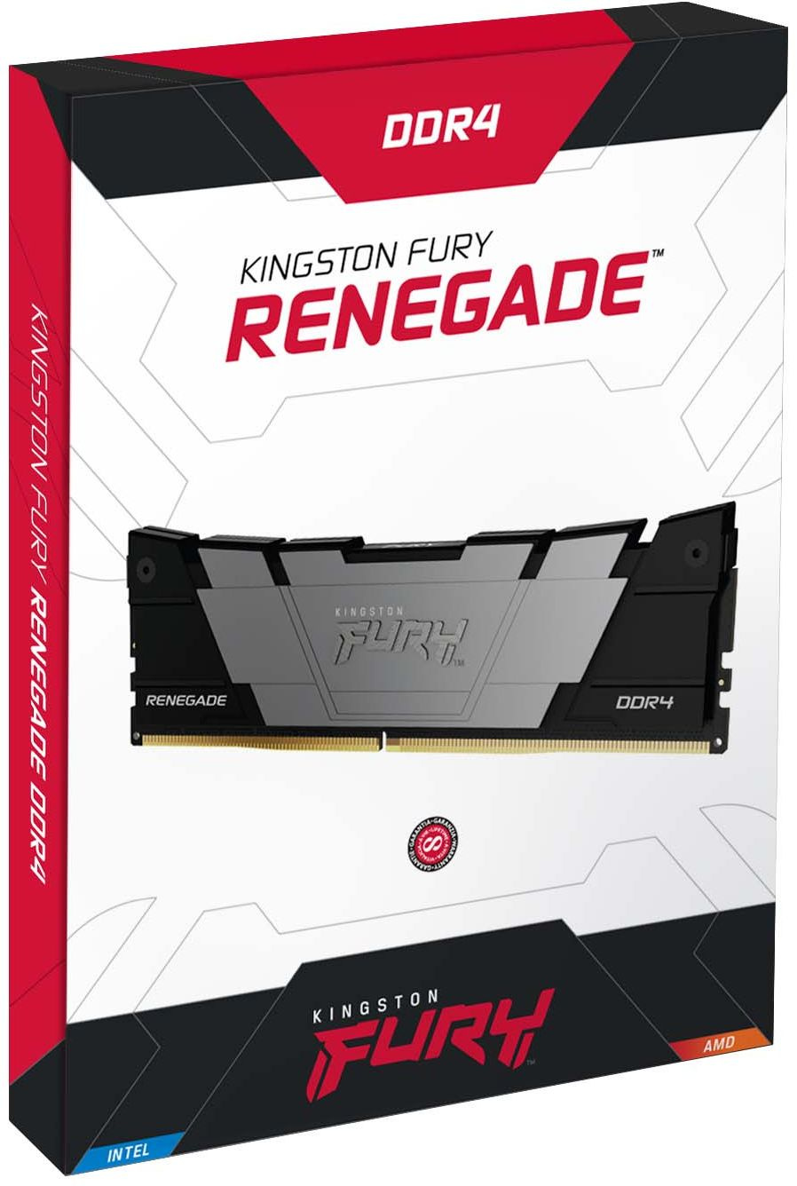 Память DDR4 8GB 3200MHz Kingston KF432C16RB2/8 Fury Renegade Black RTL Gaming PC4-25600 CL16 DIMM 288-pin 1.35В dual rank с радиатором Ret