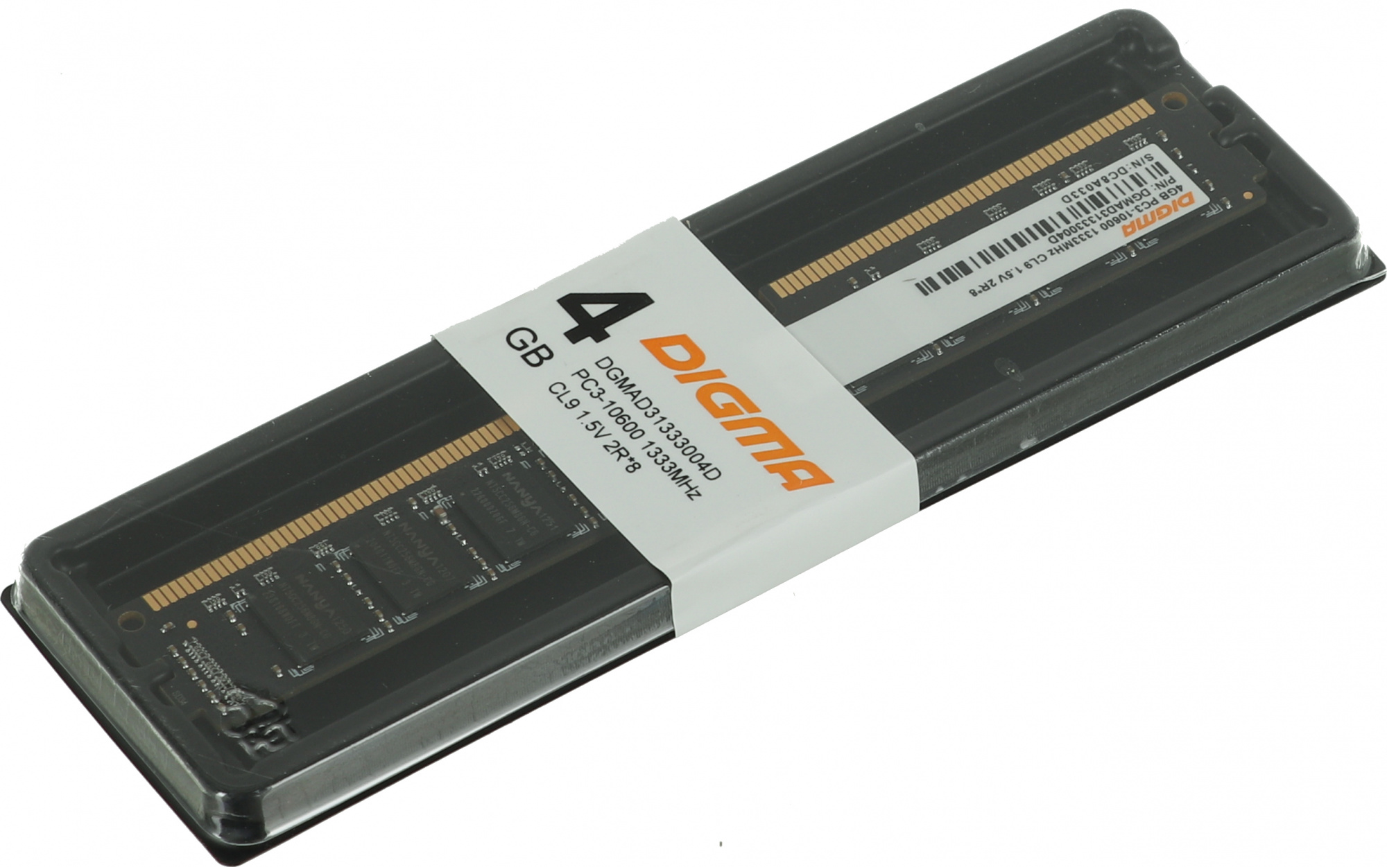 Память DDR3L 4GB 1333MHz Digma DGMAD31333004D RTL PC3-10600 CL9 DIMM 240-pin 1.35В dual rank Ret