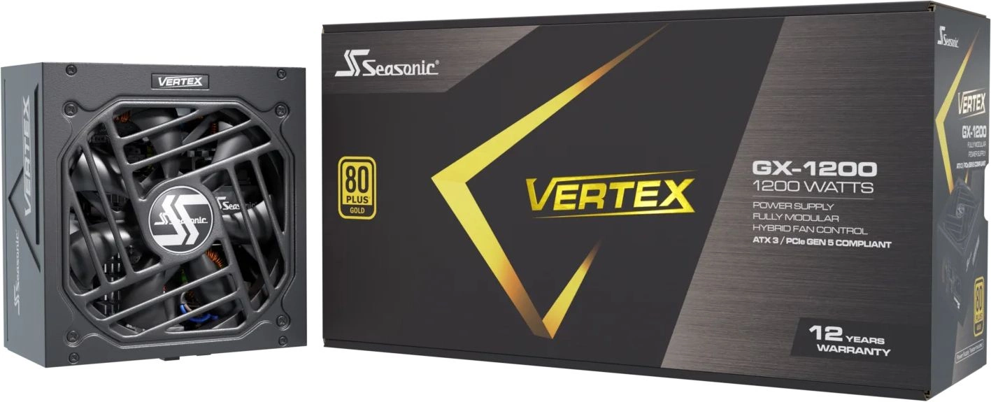 Блок питания Seasonic ATX 1200W VERTEX GX-1200 80+ gold (20+4pin) APFC 135mm fan 18xSATA Cab Manag RTL