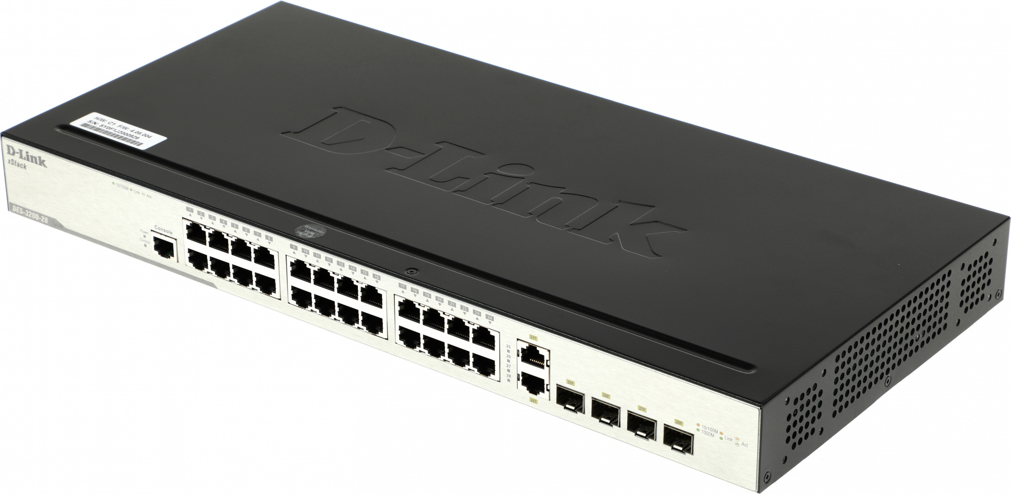 Коммутатор D-Link DES-3200-28/C1A 24x100Мбит/с 2xКомбо(1000BASE-T/SFP) 2SFP управляемый