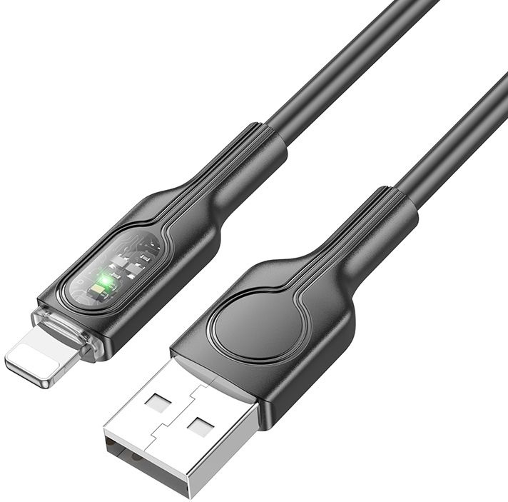 Кабель Hoco U120 iP USB (m)-Lightning (m) 1.2м черный коробка