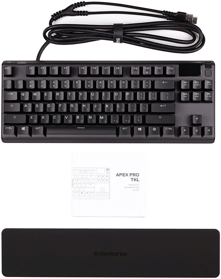 Клавиатура Steelseries Apex Pro TKL (2023) механическая черный USB for gamer LED (подставка для запястий) (64856)