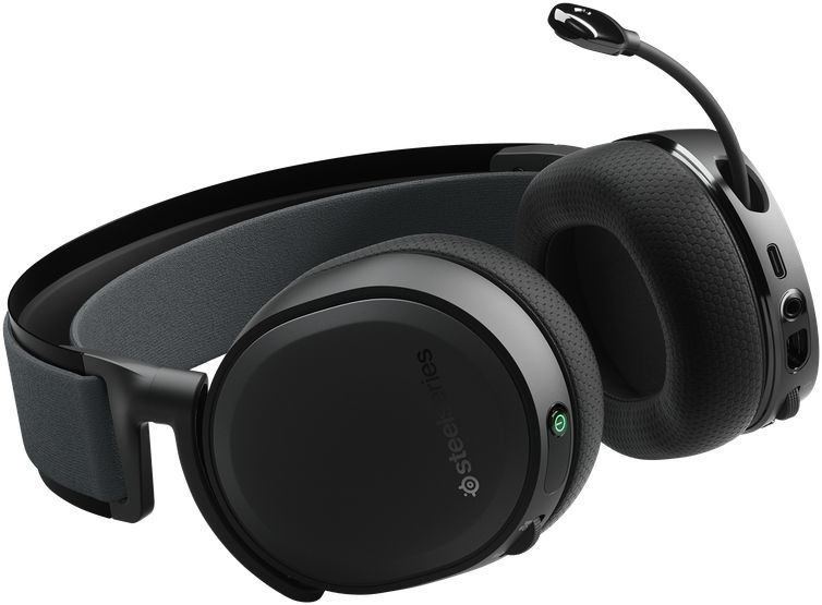 Наушники с микрофоном Steelseries Arctis 7+ черный мониторные Radio оголовье (61470)