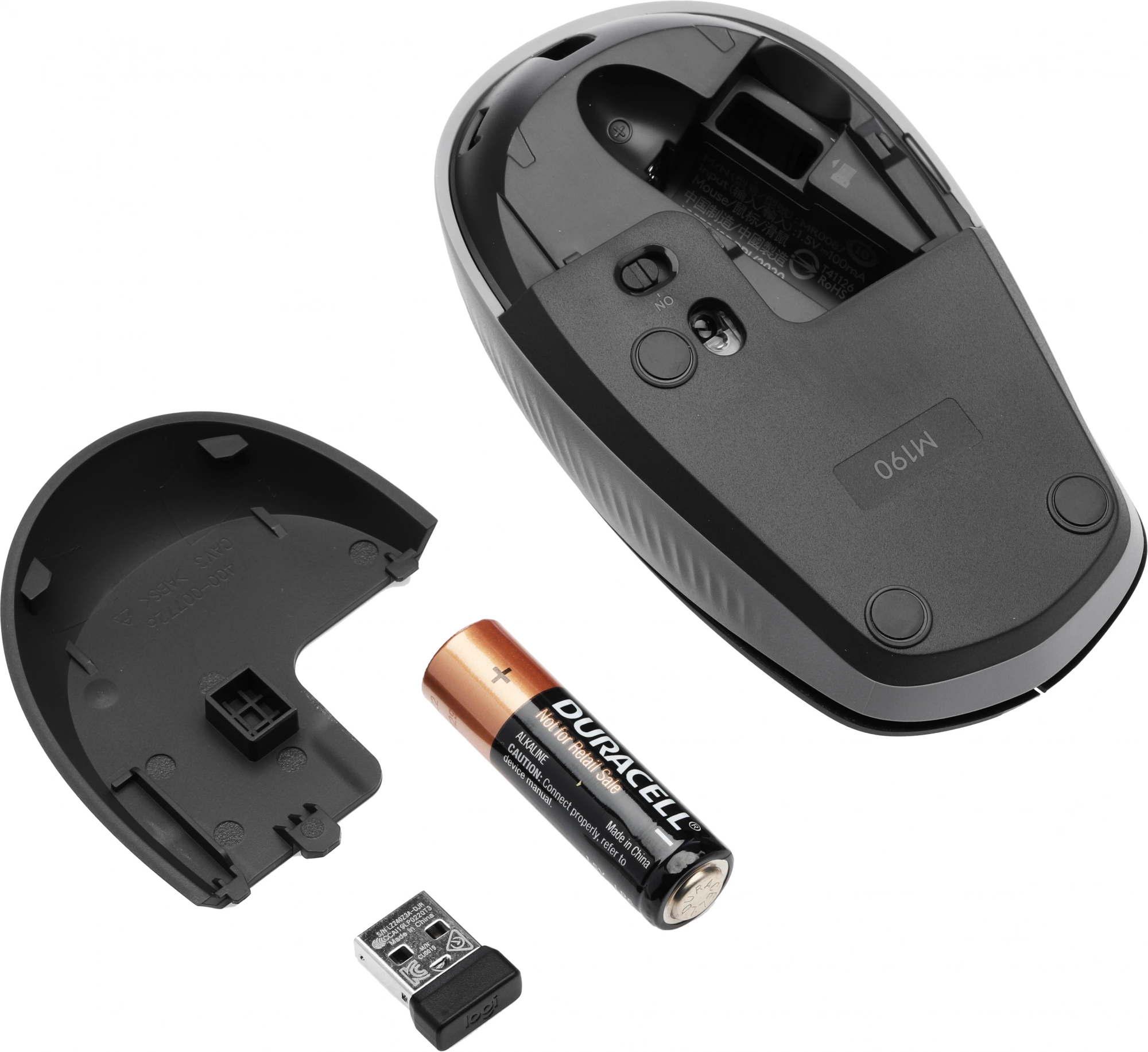 Мышь Logitech M190 черный оптическая (1000dpi) беспроводная USB (2but)