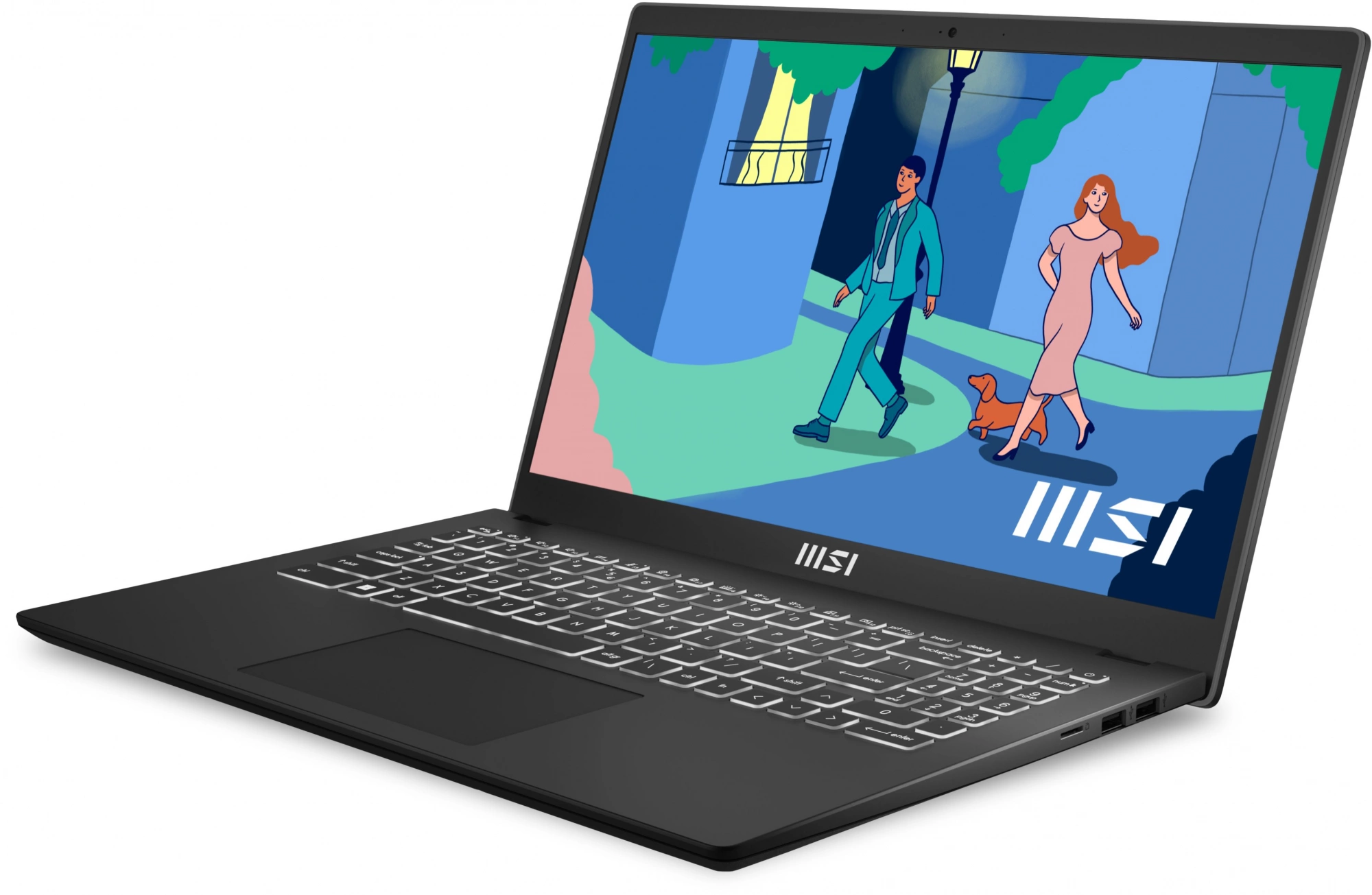 Ноутбук MSI Modern 15 B12MO-826XRO Core i5 1235U 8Gb SSD512Gb Intel Iris Xe graphics 15.6" IPS FHD (1920x1080) noOS black WiFi BT Cam (9S7-15H112-826)