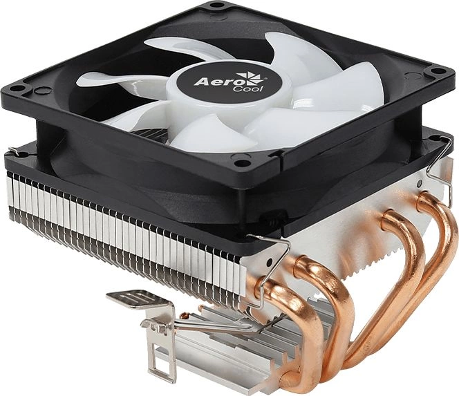 Устройство охлаждения(кулер) Aerocool Air Frost 4 Soc-AM5/AM4/1151/1200/1700 черный 3-pin 26dB Al+Cu 125W 250gr Ret (AIR FROST 4 FRGB 3P)