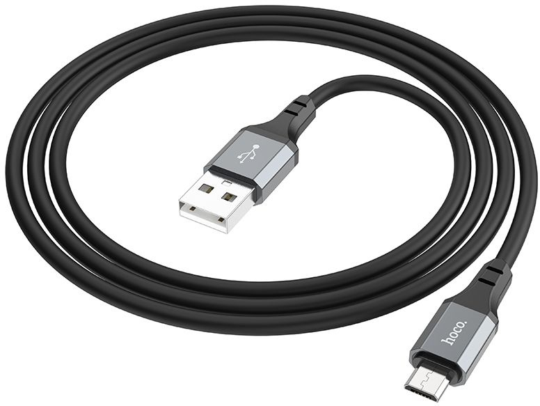 Кабель Hoco X86 Micro Spear X86 MICRO USB (m)-micro USB (m) 1м черный коробка