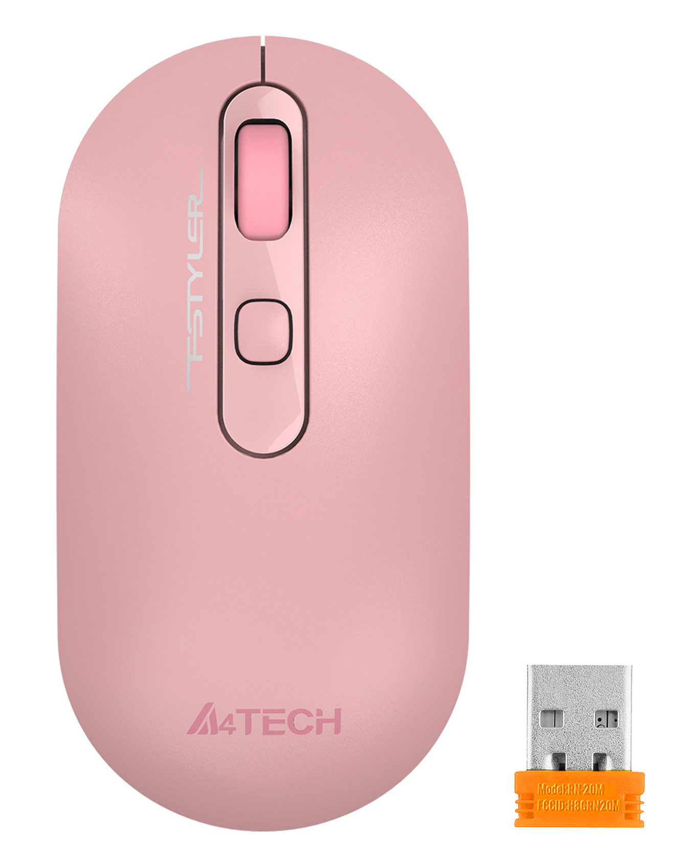 Мышь A4Tech Fstyler FG20 розовый оптическая (2000dpi) беспроводная USB для ноутбука (4but)