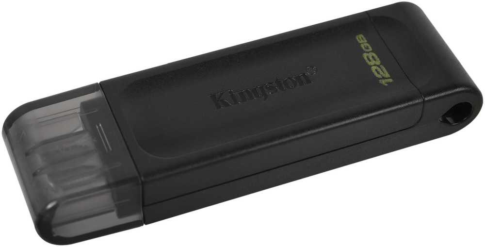 Флеш Диск Kingston 128Gb DataTraveler 70 Type-C DT70/128GB USB3.2 черный