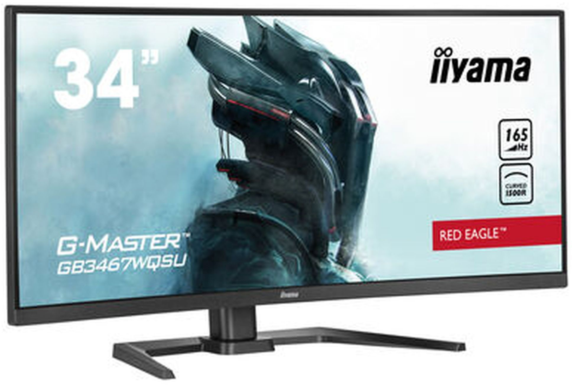 Монитор Iiyama 34" G-Master GB3467WQSU-B5 черный VA LED 0.4ms 21:9 HDMI M/M матовая HAS 550cd 178гр/178гр 3440x1440 165Hz FreeSync Premium DP USB 12.4кг