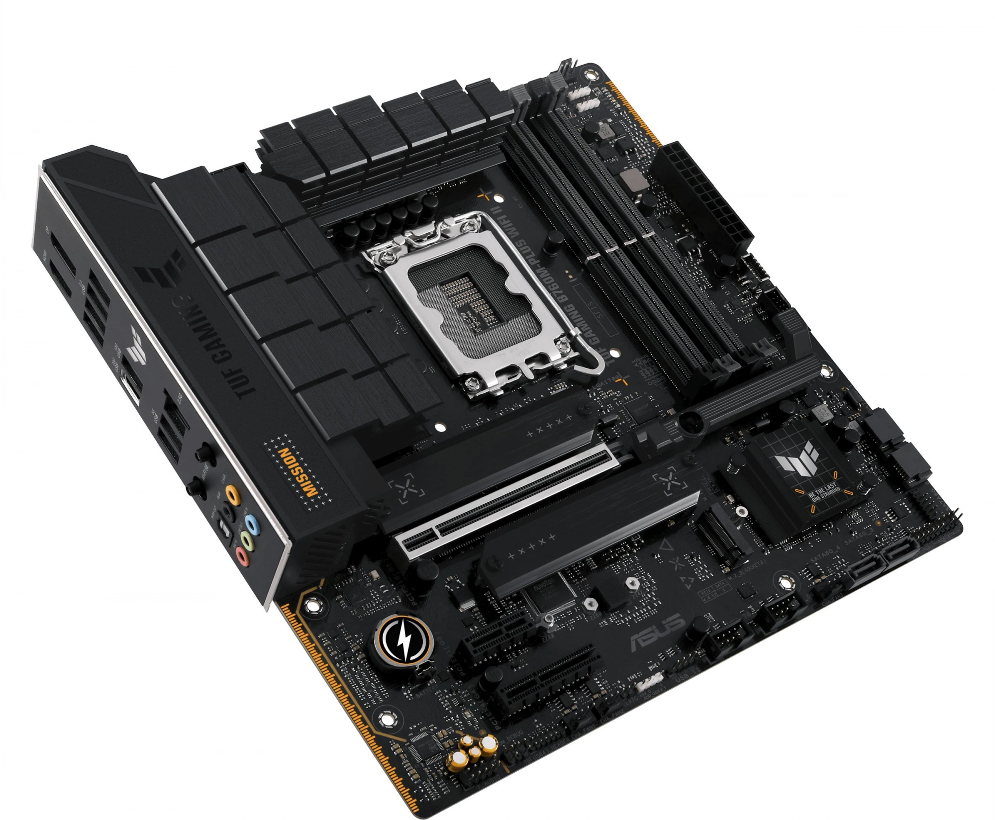 Материнская плата ASUS TTUF GAMING B760M-PLUS WIFI II, LGA1700, B760, 4*DDR5, HDMI+DP, 4xSATA3 + RAID, M2, Audio, Gb LAN, USB 3.2, USB 2.0, mATX; 90MB1HE0-M0EAY0