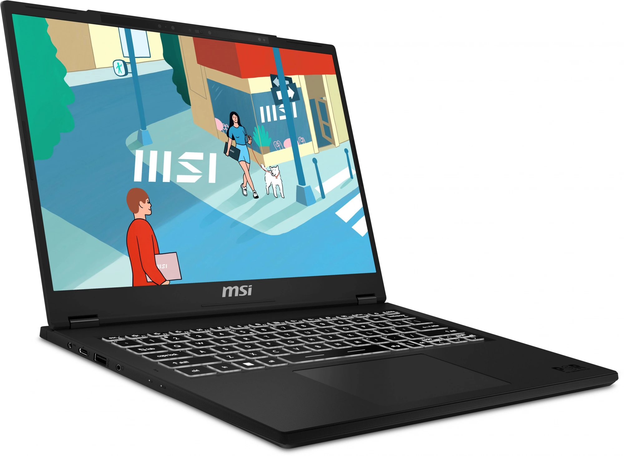 Ноутбук MSI Modern 14 H D13MG-089XRU Core i7 13700H 16Gb SSD512Gb Intel Iris Xe graphics 14" IPS FHD+ (1920x1200) Free DOS black WiFi BT Cam (9S7-14L112-089)