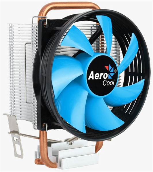 Кулер для процессора Aerocool Verkho 1-3P 100W / 3-Pin / Intel 115*/775/1200/1700 / AMD / Heat pipe 6mm x1