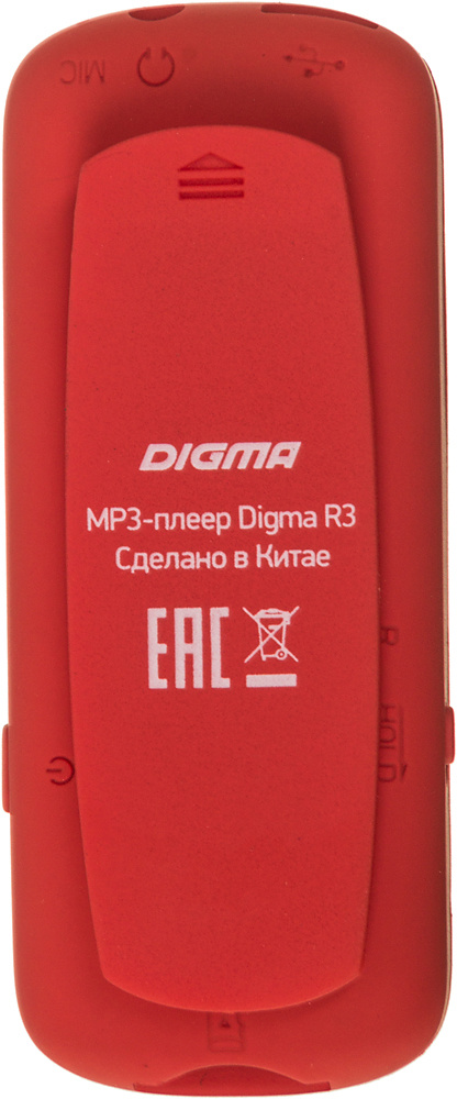 Плеер Flash Digma R3 8Gb красный/0.8"/FM/microSDHC/clip