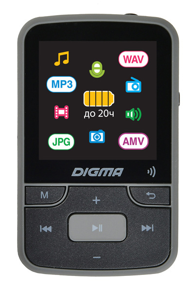 Плеер Hi-Fi Flash Digma Z4 BT 16Gb черный/1.5"/FM/microSDHC/clip