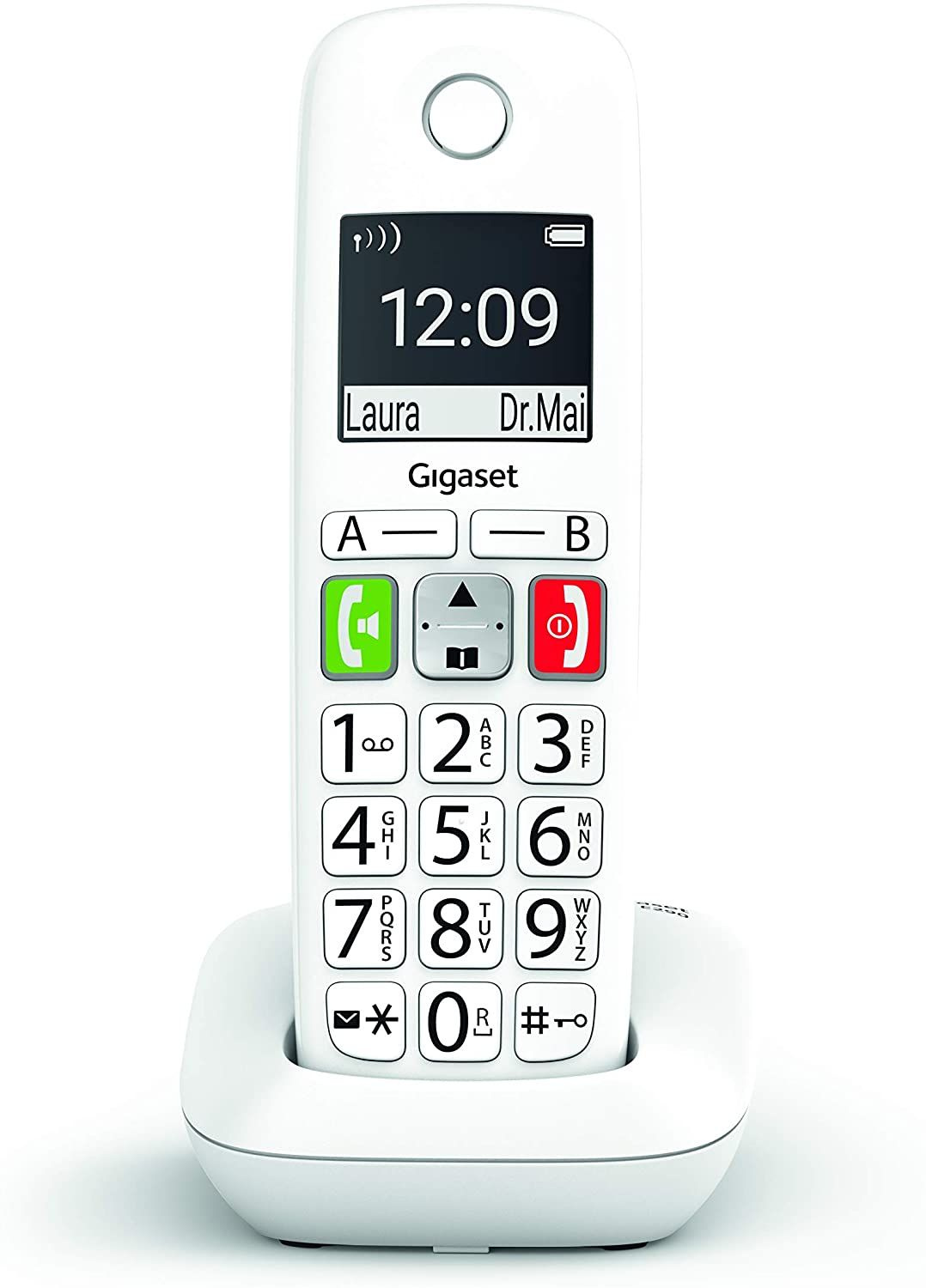 Трубка доп. Dect Gigaset E290HX HSB RUS белый для E290