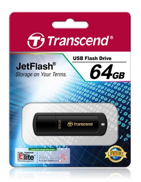 Флеш Диск Transcend 64Gb Jetflash 350 TS64GJF350 USB2.0 черный