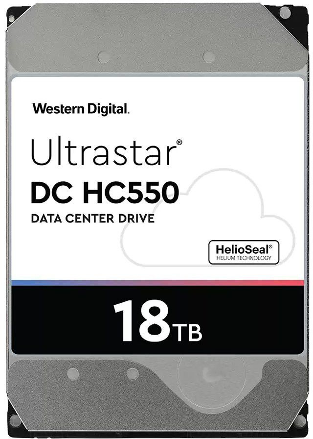 Жесткий диск WD SATA-III 18Tb 0F38467 WUH721818ALE6L4 Server Ultrastar DC HC550 (7200rpm) 512Mb 3.5"