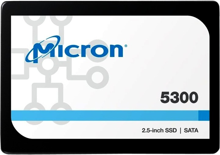 Твердотельный накопитель Micron 5300MAX 960GB SATA 2.5" 3D TLC R540/W520MB/s MTTF 3М 95000/75000 IOPS 8760TBW SSD Enterprise Solid State Drive, 1 year, OEM