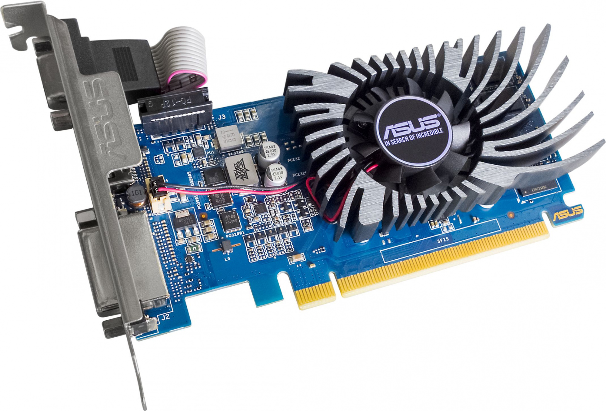 Видеокарта Asus PCI-E GT730-2GD3-BRK-EVO NVIDIA GeForce GT 730 2Gb 64bit DDR3 902/1800 DVIx1 HDMIx1 CRTx1 HDCP Ret