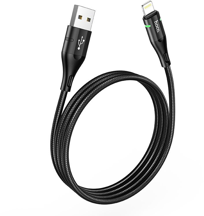 Кабель Hoco U93 Shadow iP U93 SHADOW IP USB (m)-Lightning (m) 1.2м черный коробка