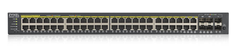 Коммутатор Zyxel GS192048HPV2-EU0101F (L2) 44x1Гбит/с 4xКомбо(1000BASE-T/SFP) 2SFP 48PoE+ 375W управляемый