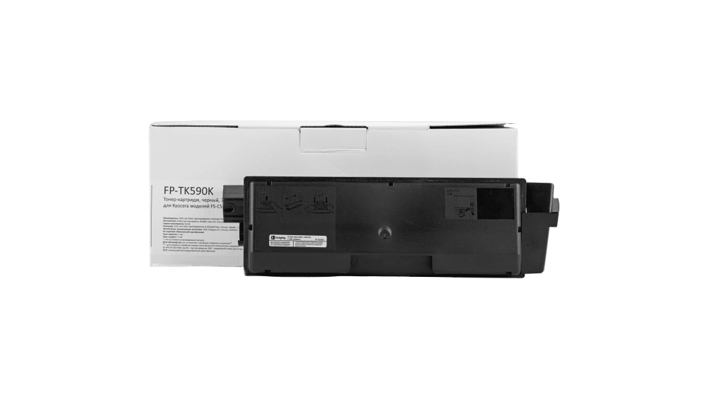 Тонер-картридж F+ imaging, черный, 7 000 страниц, для Kyocera моделей FS-C5250DN/C2026MFP (аналог TK-590K /1T02KV0NL0), FP-TK590K