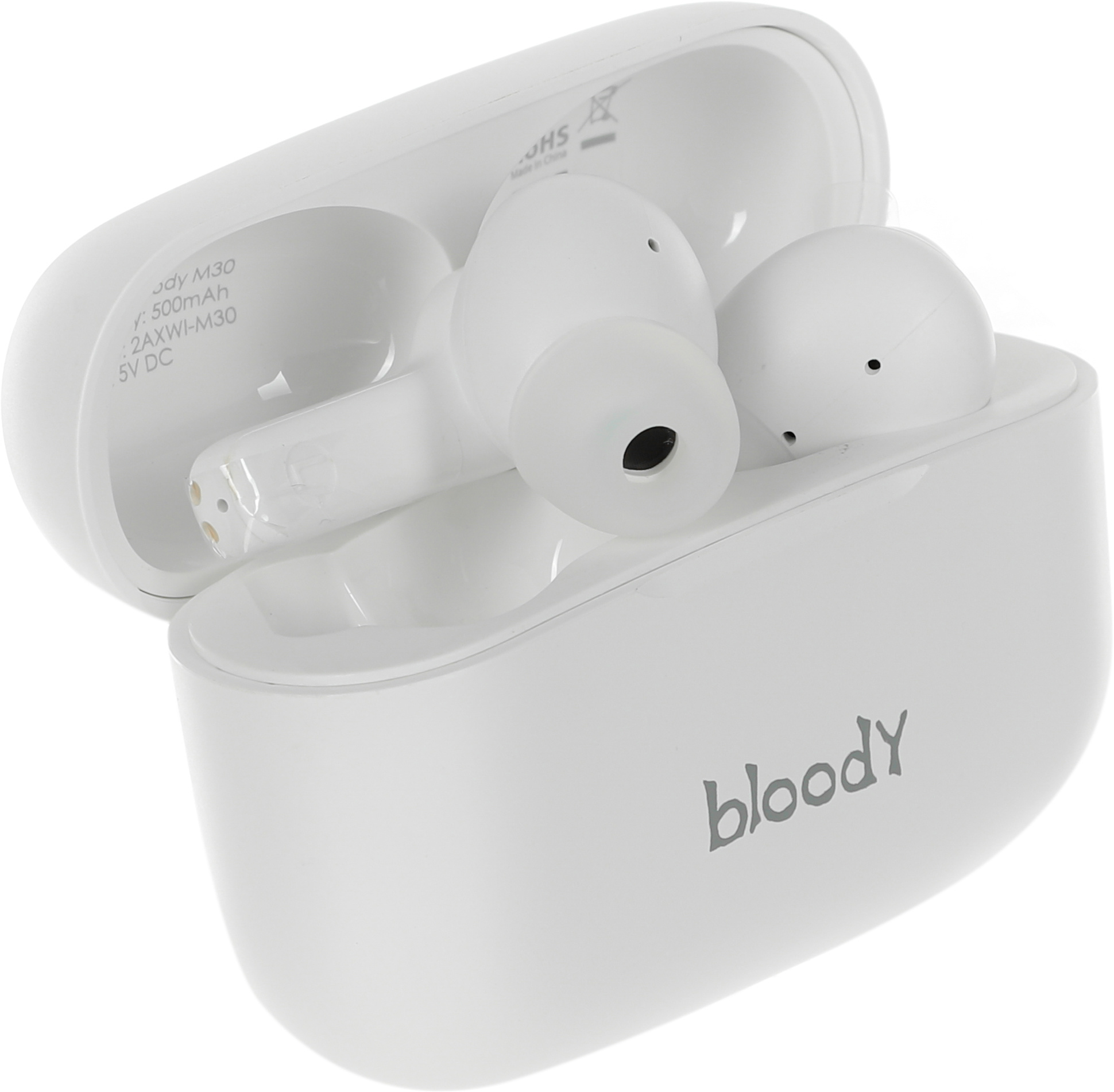 Гарнитура вкладыши A4Tech Bloody M30 белый беспроводные bluetooth в ушной раковине (M30 (WHITE))