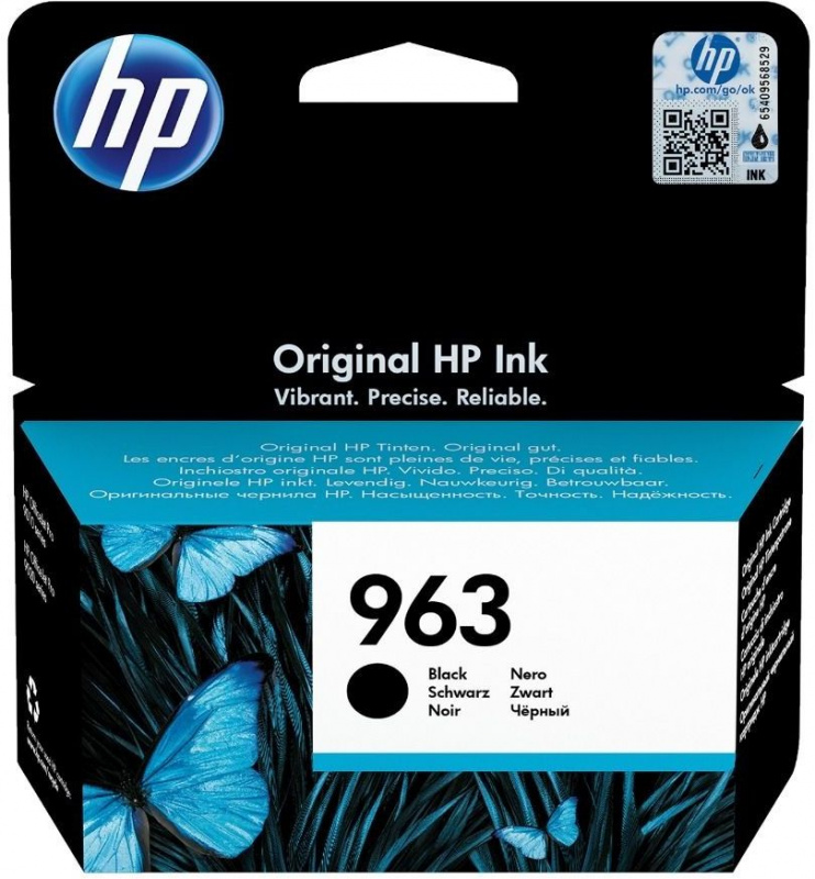 Картридж струйный HP 963 3JA26AE черный (1000стр.) для HP OfficeJet Pro 901x/902x HP