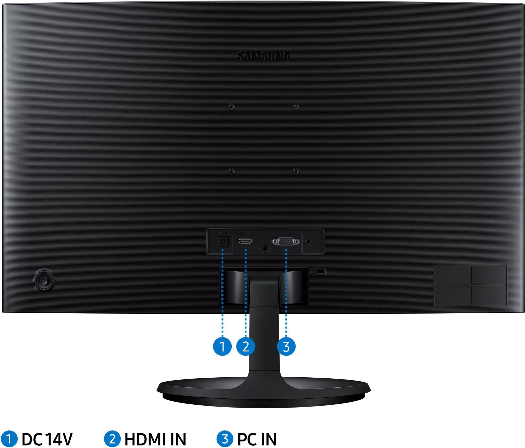 Монитор Samsung 23.8" S24C360EAI черный VA LED 16:9 HDMI матовая 250cd 178гр/178гр 1920x1080 75Hz FreeSync VGA FHD 3.1кг