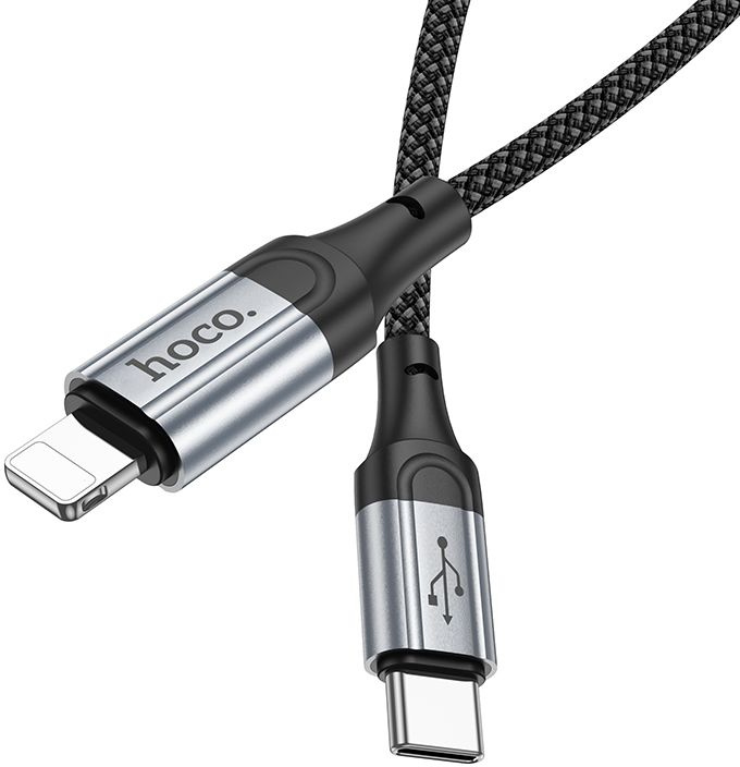 Кабель Hoco X102 Fresh iP USB Type-C (m)-Lightning (m) 1м черный коробка