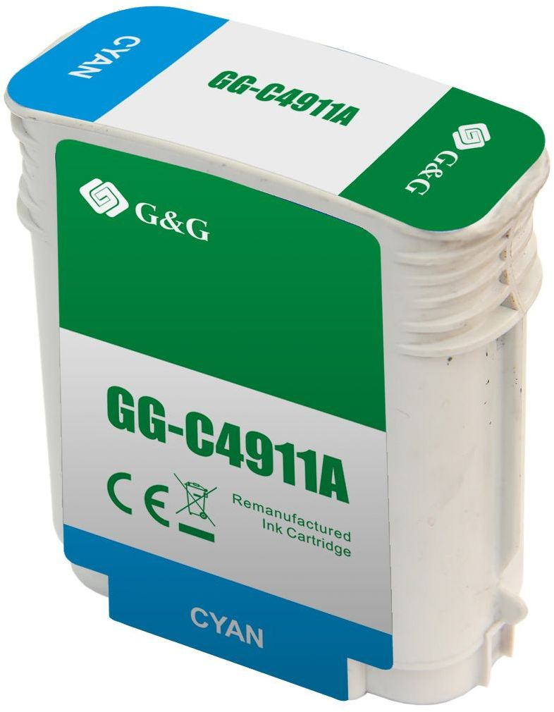 Картридж струйный G&G GG-C4911A № 82 голубой (72мл) для HP DJ 500/800C