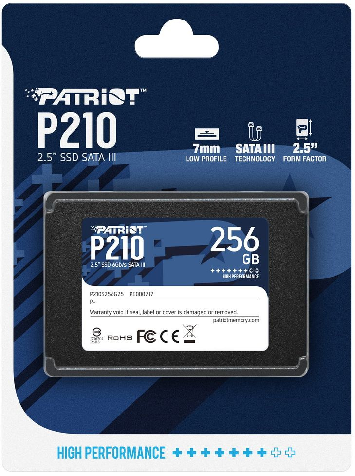 Накопитель SSD Patriot SATA III 256Gb P210S256G25 P210 2.5"