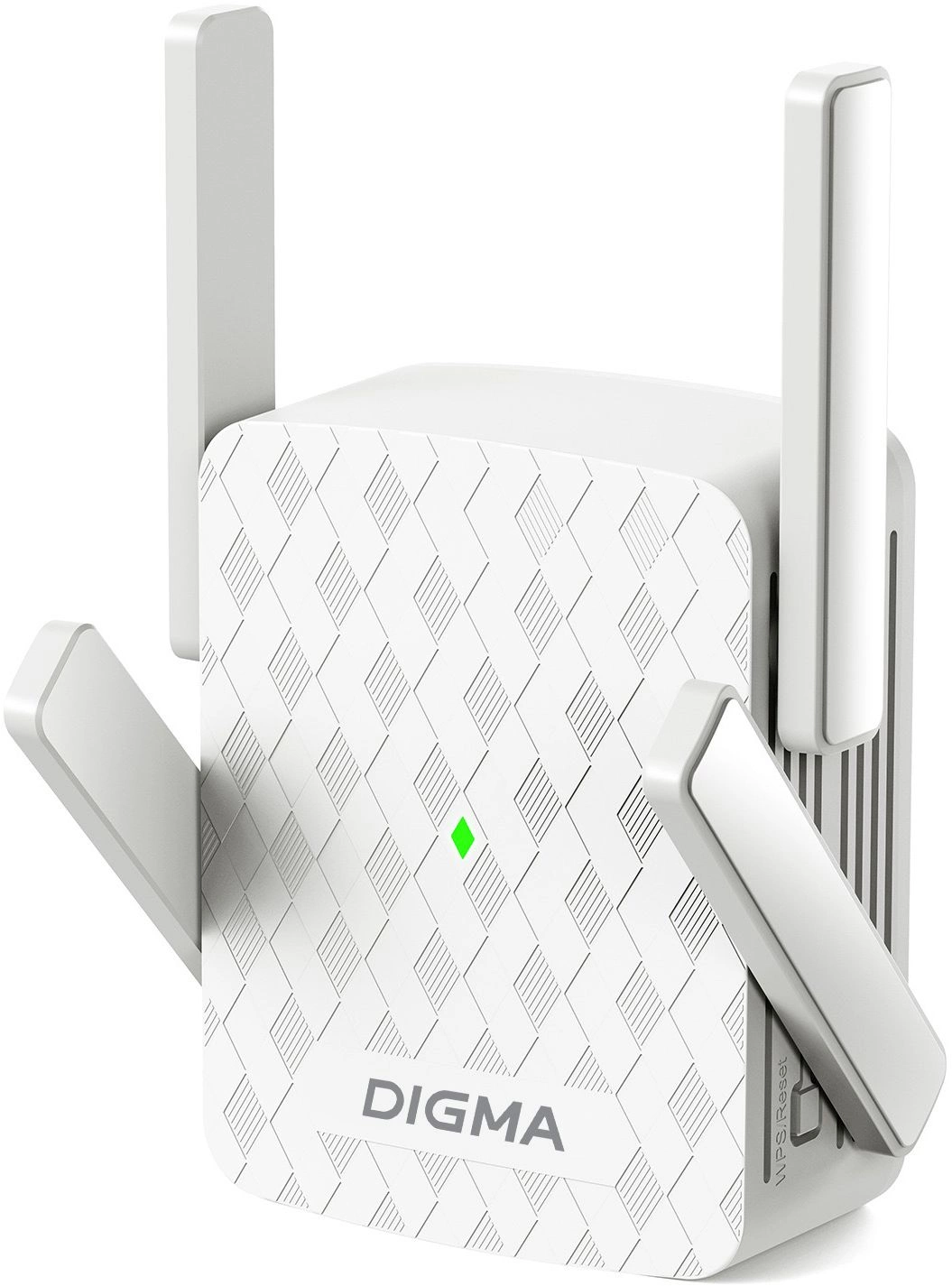 Повторитель беспроводного сигнала Digma D-WR310 (D-WR310V2) N300 Wi-Fi белый