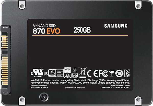 Накопитель SSD Samsung SATA-III 250GB MZ-77E250BW 870 EVO 2.5"