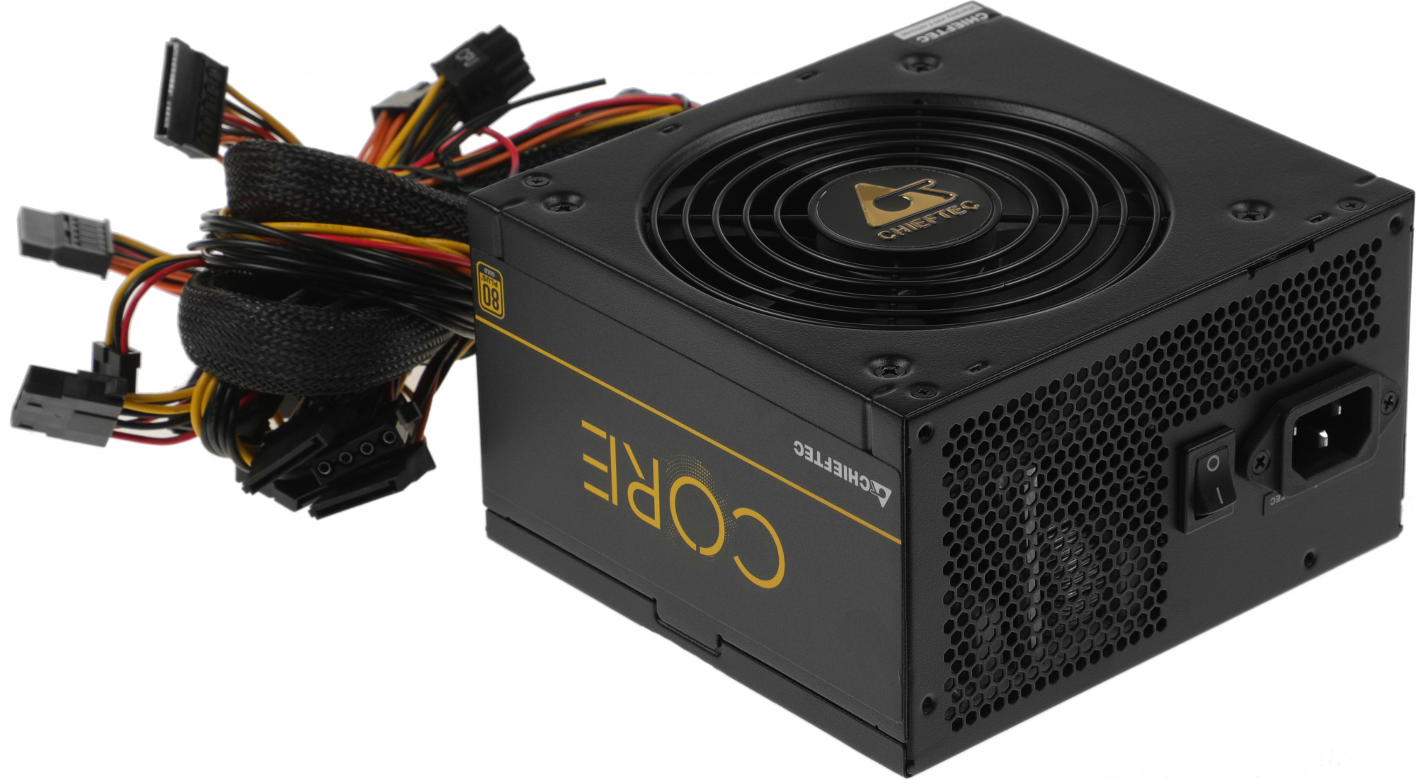 Блок питания Chieftec ATX 600W CORE BBS-600S-Bulk 80+ gold 24pin APFC 120mm fan 6xSATA