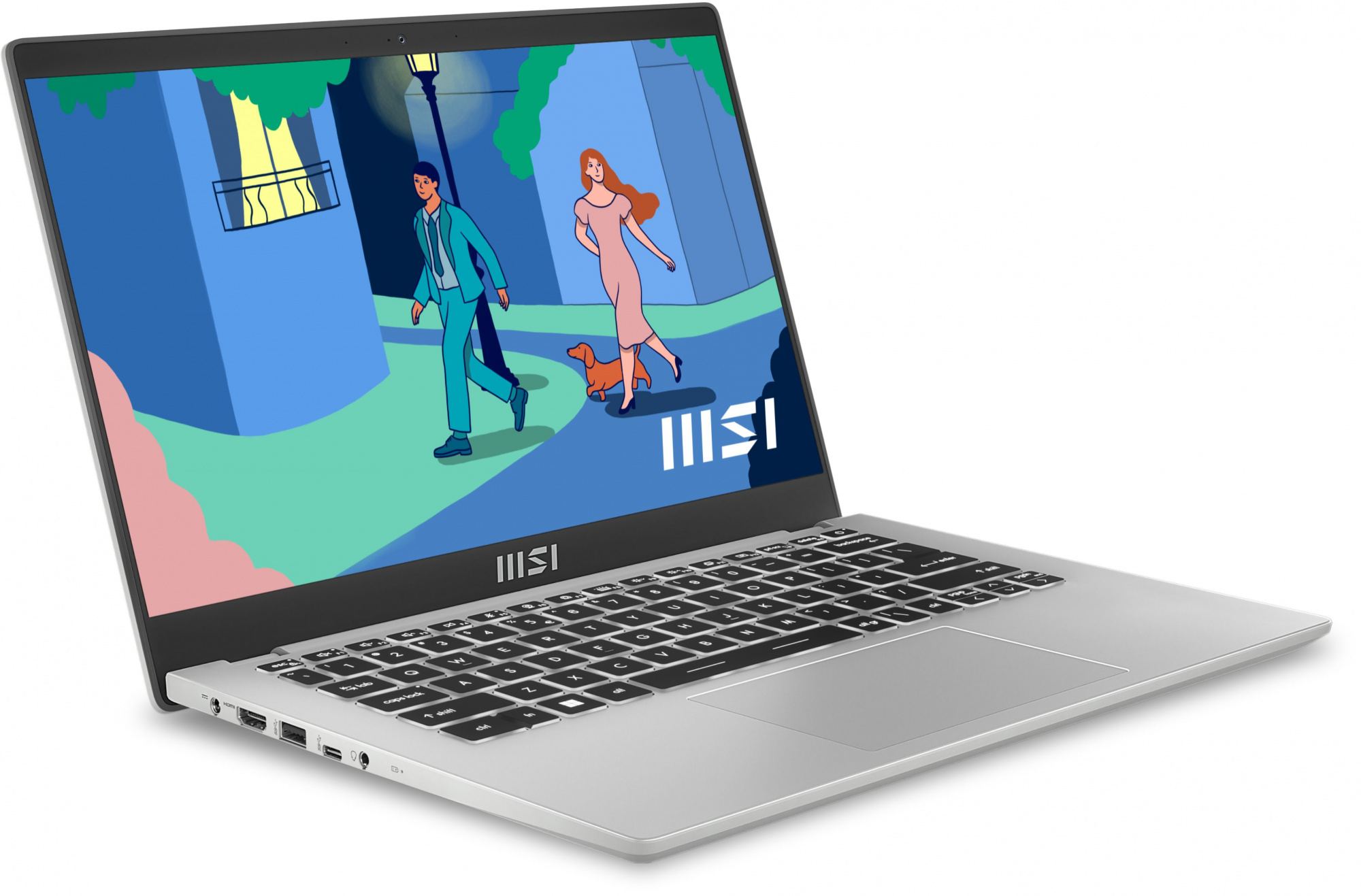 Ультрабук MSI Modern 14 C12MO-690RU Core i3 1215U 8Gb SSD256Gb Intel UHD Graphics 14" IPS FHD (1920x1080) Windows 11 Professional silver WiFi BT Cam (9S7-14J111-690)