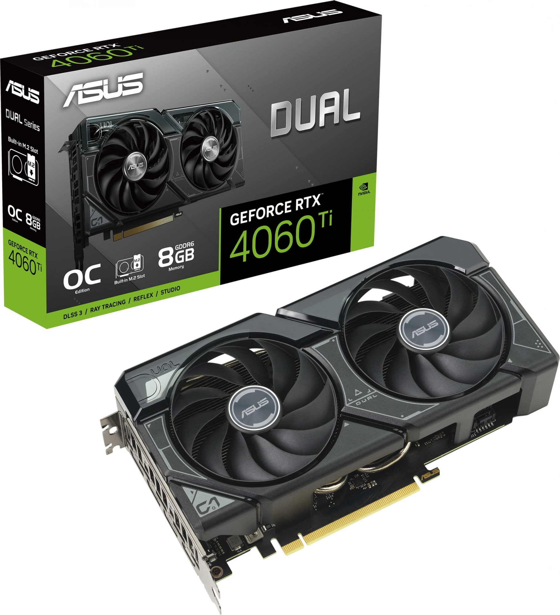 Видеокарта ASUS DUAL-RTX4060TI-O8G-SSD//RTX4060TI HDMI DP*3 8G D6; 90YV0JS0-M0NA00