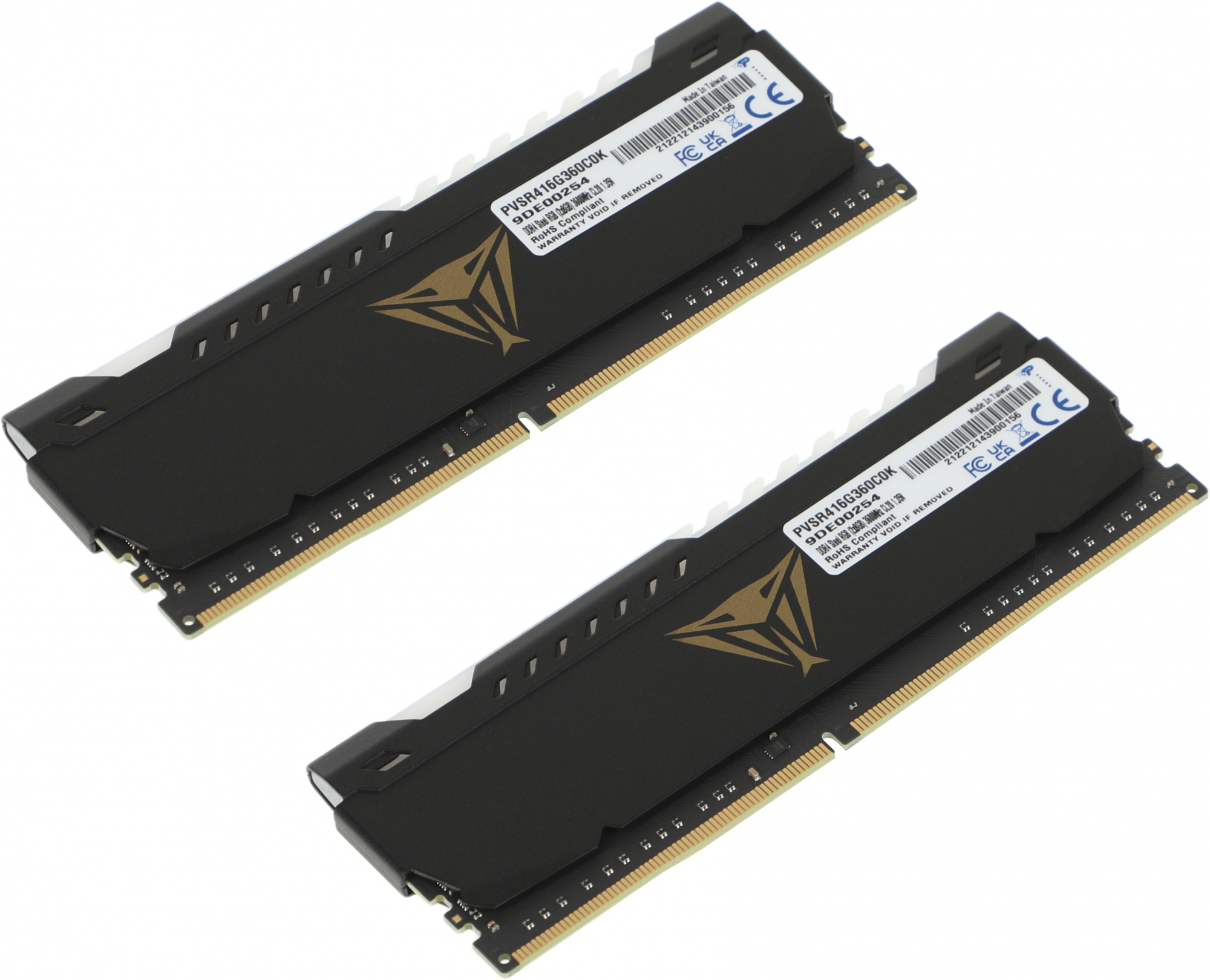 Память DDR4 2x8Gb 3600MHz Patriot PVSR416G360C0K Viper Steel RGB RTL Gaming PC4-28800 CL20 DIMM 288-pin 1.35В dual rank с радиатором Ret